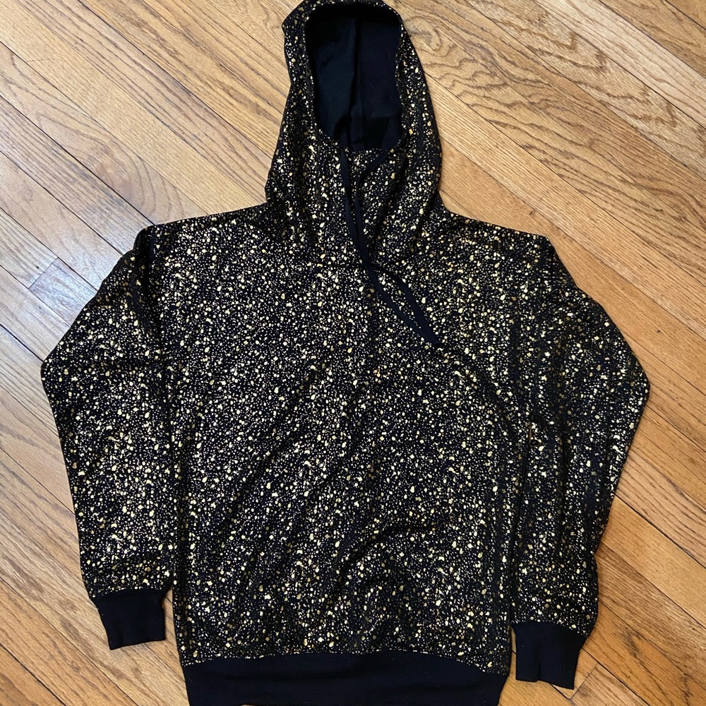 Black and gold girls hoodie (Size small)